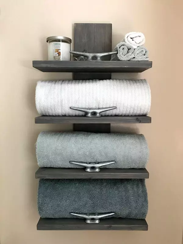 Scaffale per asciugamani in bagno (63 foto): con ganci e parete, 50 cm da acciaio inossidabile, portasciugamani con ripiano in bagno e il resto 10421_60