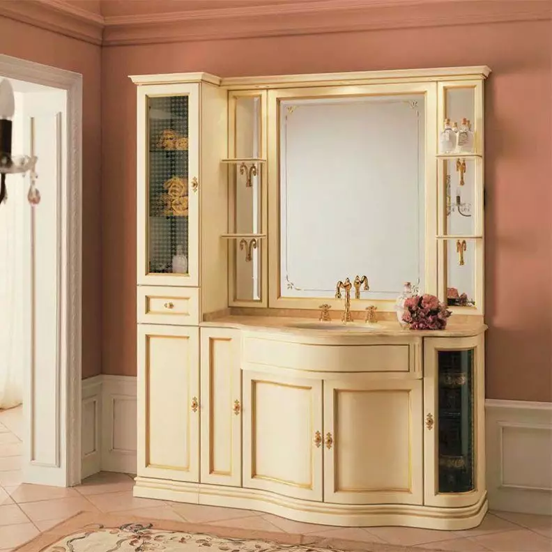 Set Bathroom (45 wêne): Serokên Italiantalî û markayên din. Meriv çawa meriv bi makîneya şuştinê re hevrêz dike? 10422_22