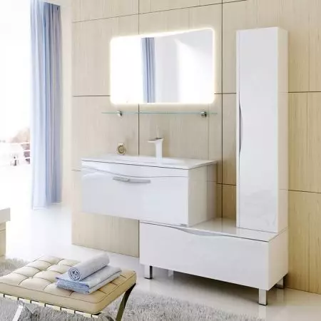 Set Bathroom (45 wêne): Serokên Italiantalî û markayên din. Meriv çawa meriv bi makîneya şuştinê re hevrêz dike? 10422_40