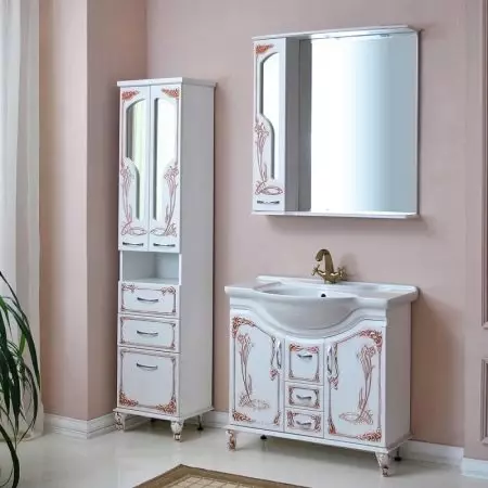 Set Bathroom (45 wêne): Serokên Italiantalî û markayên din. Meriv çawa meriv bi makîneya şuştinê re hevrêz dike? 10422_41