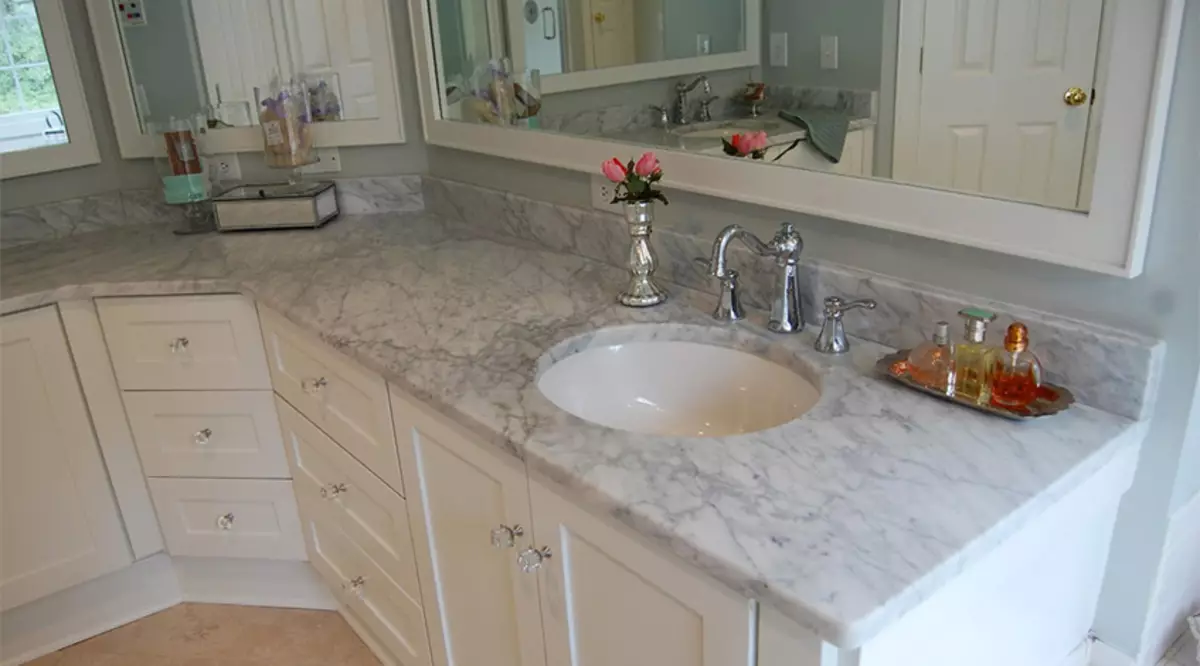 Mark卫生间台面：在浴室中选择白色和其他颜色的大理石成型型号 10423_14