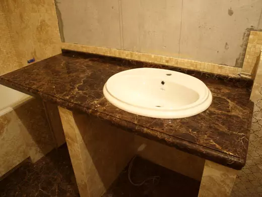 Mark衛生間檯面：在浴室中選擇白色和其他顏色的大理石成型型號 10423_21