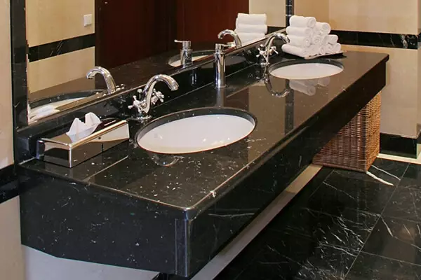 Mark bathroom countertops: Choose marble molded models of white and other color in the bathroom 10423_24
