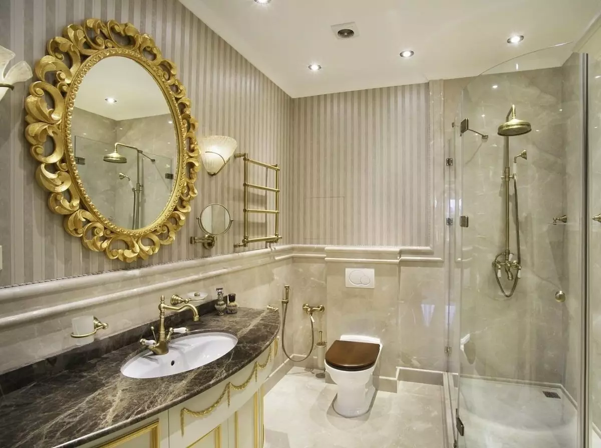 Miroir rond dans la salle de bain: miroirs design dans un cadre en bois, miroirs ronds de couleur noire et autre pour la salle de bain 10427_11