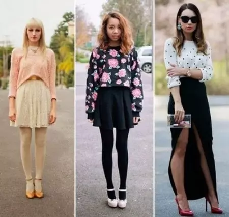 Krátký svetr (58 fotografií): Co nosit a jak nosit, jak se nazývá, svetr krátká přední dlouhá zadní, široká 1042_58