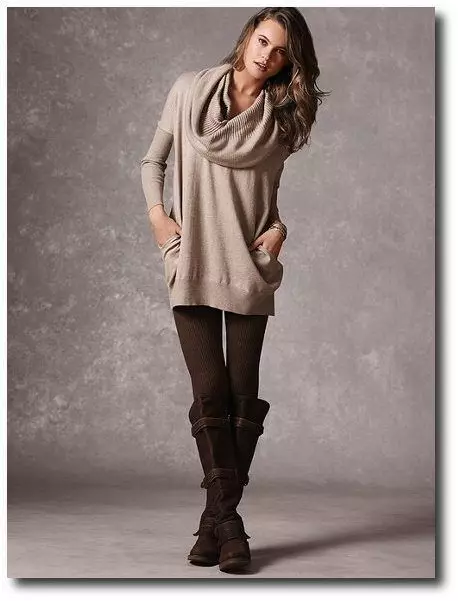 Sweater de Oversiz (89 fotos): Que usar unha camisola surround, sen modelos de moda 1043_28