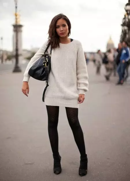 Sweater de Oversiz (89 fotos): Que usar unha camisola surround, sen modelos de moda 1043_86