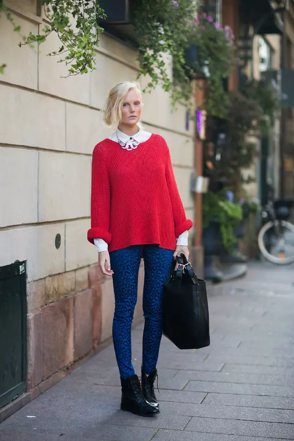 Sweater oversiz (89 foto): Çfarë duhet të veshin një triko rrethuese, modele të lira dhe të mëdha të modës 1043_9
