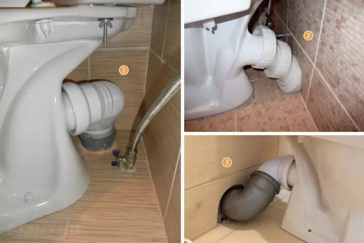 Gorratsioon WC-ga (46 fotot): 110 mm ja muud mõõtmed. Mis on lühikese nurga lained kraani, äravoolu ja muude mudelitega? 10445_46