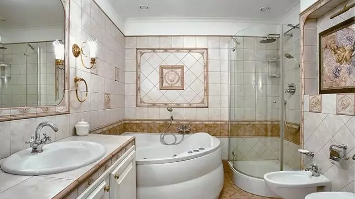 Dizajn kombinirane kupaonice 6 četvornih metara. M (77 fotografija): dizajn interijera s WC-om, raspored kupelji 2 za 3 metra 10454_25