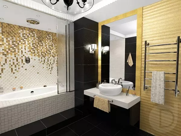 Design del bagno combinato 6 metri quadrati. M (77 foto): Interior Design con WC, layout da bagno 2 per 3 metri 10454_28