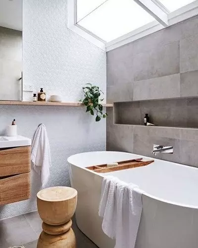 Design del bagno combinato 6 metri quadrati. M (77 foto): Interior Design con WC, layout da bagno 2 per 3 metri 10454_43