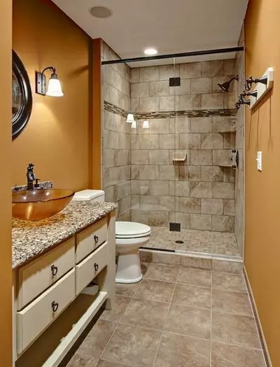 Design vu kombinéiert Buedzëmmer 6 Quadratmeter. M (77 Fotoen): Interieur Design mat Toilette, Bad Layout 2 bis 3 Meter 10454_44