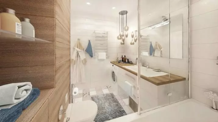 Dizainas sujungto vonios kambario 6 kvadratinių metrų. M (77 nuotraukos): interjero dizainas su tualetu, vonios išdėstymas 2 3 metrų 10454_56