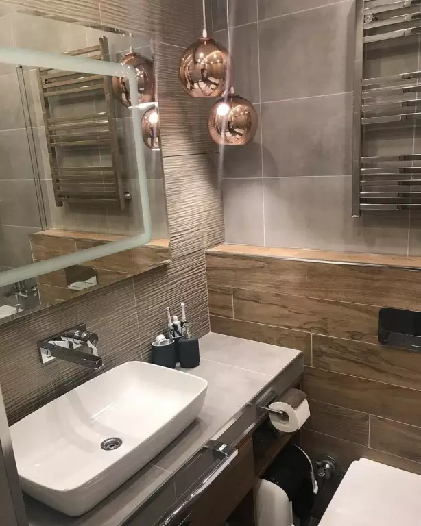 Yhdistetyn kylpyhuoneen suunnittelu 6 neliömetriä. M (77 Valokuvat): Sisustussuunnittelu WC: llä, kylpyasmulla 2 3 metriä 10454_58