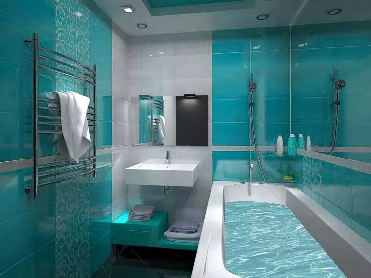 Thiết kế phòng tắm kết hợp 6 mét vuông. M (77 ảnh): Thiết kế nội thất với nhà vệ sinh, bố trí bồn tắm 2 x 3 mét 10454_63