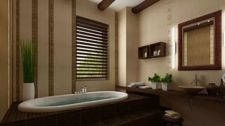 Disenyo ng pinagsamang banyo 6 metro kuwadrado. M (77 mga larawan): Interior design na may toilet, bath layout 2 by 3 meters 10454_73