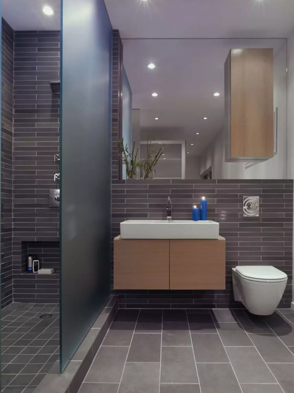 Dizajn kombinirane kupaonice 6 četvornih metara. M (77 fotografija): dizajn interijera s WC-om, raspored kupelji 2 za 3 metra 10454_9