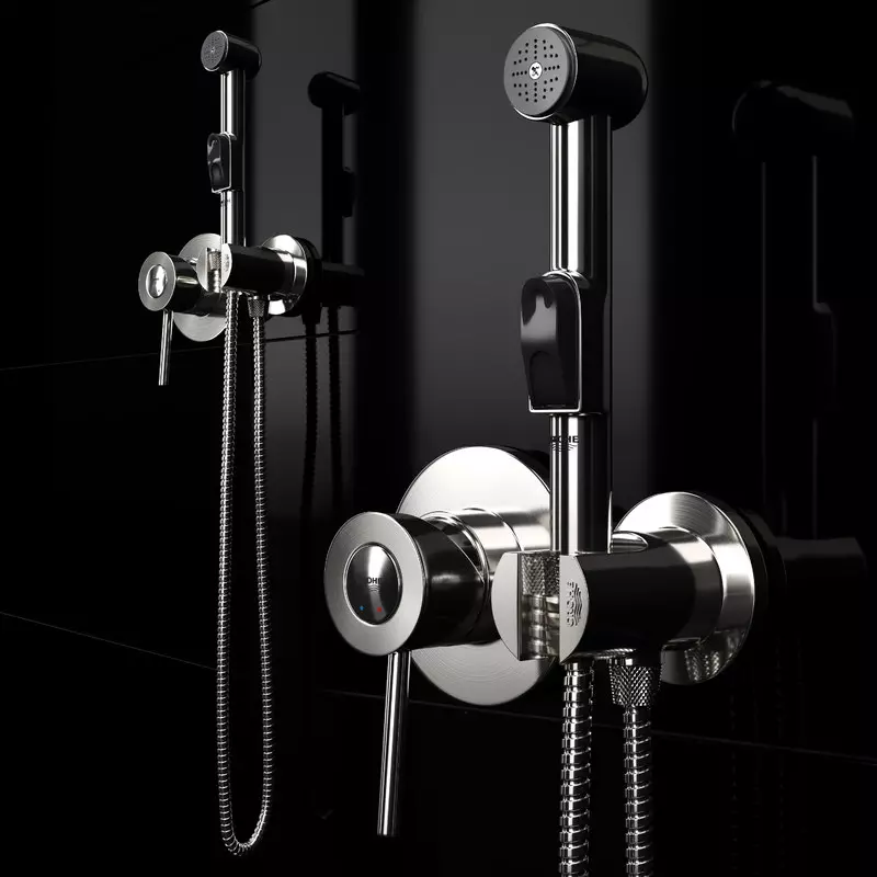 Douche d'hygiène de GROHE: un ensemble avec des mélangeurs et des watchboards, Bauflow et Baucurve Review, Modèles avec tuyau et thermostat 10468_28