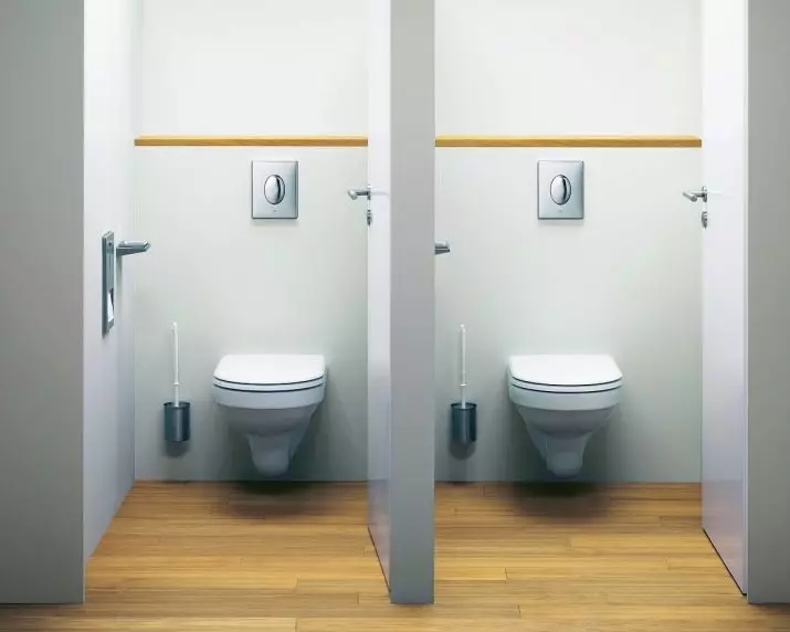 Инсталации за тоалетот Grohe: Преглед на солични и брзи sl монтажни комплети за суспендирани тоалети со копчето за флеш, големината на ниските и аголните системи 10473_13