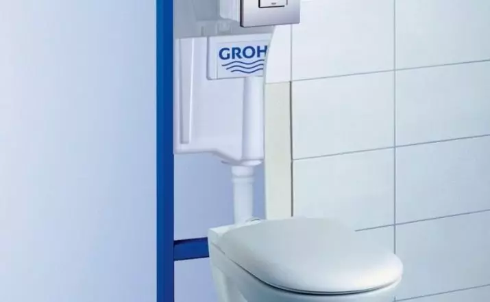 Installationer til toilettet GROHE: Oversigt over Solido og Rapid SL installationssæt til suspenderede toiletter med en flush-knap, størrelsen af ​​lav- og hjørnesystemer 10473_2
