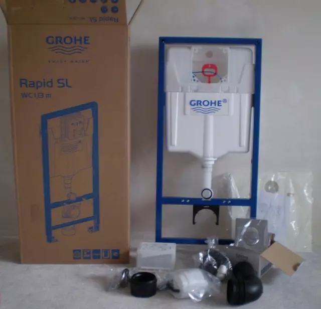 Instalasi untuk toilet Grohe: Ikhtisar kit instalasi Solido dan SL cepat untuk toilet yang ditangguhkan dengan tombol flush, ukuran sistem rendah dan sudut 10473_28