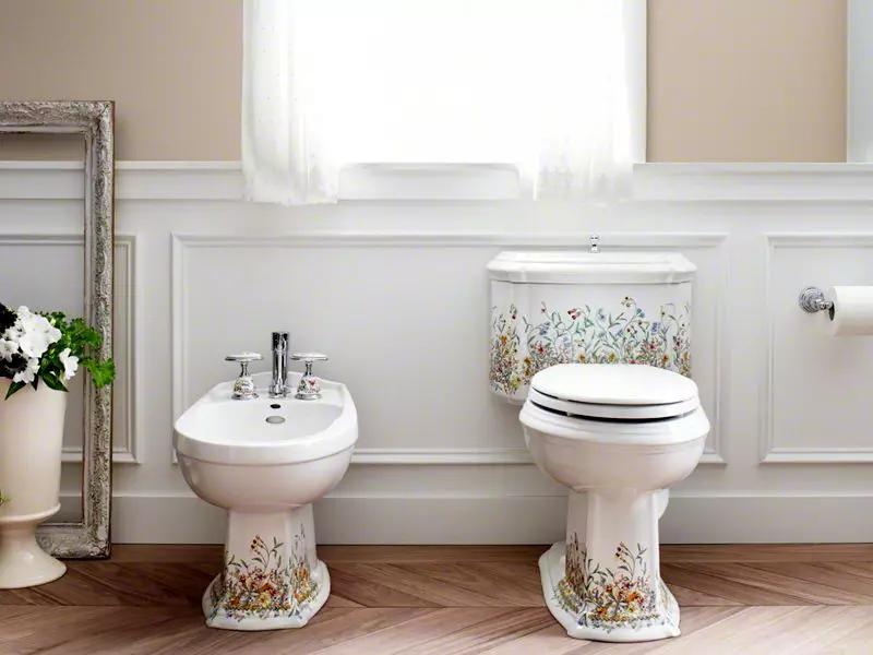 Hva gjør toalettet? Porselen og plast, faience og metall, marmor og rustfritt stål, gjennomsiktig og glass 10476_14