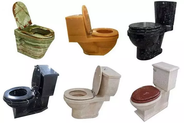 शौचालय क्या करता है? चीनी मिट्टी के बरतन और प्लास्टिक, faience और धातु, संगमरमर और स्टेनलेस स्टील, पारदर्शी और कांच 10476_28