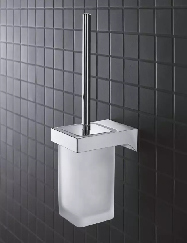 Borste för toalett (47 foton): Översikt över golv toalettborstar med stativ och hängande väggmonterad borste för toalett, välj silikon och keramiska hjältar 10477_37