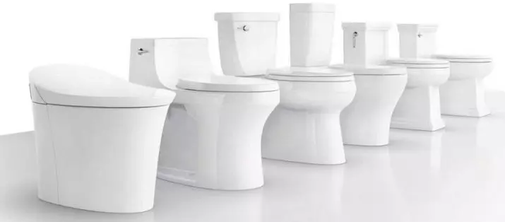 Toalett Bowl Dimensjoner: Standard bredde og lengde på innebygde og gulv toalettskåler. Minimal dimensjoner av forskjellige modeller for toalettet 10481_2