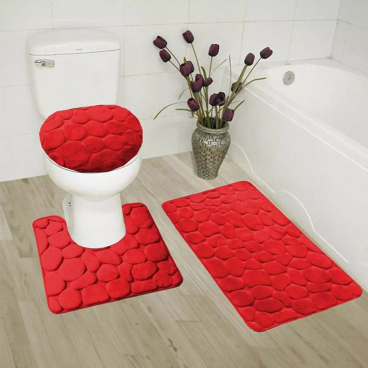 שטיחים לשירותים (40 תמונות): מודלים עם צוואר לשירותים, נוף של שטיחי טואלט מ איקאה יצרנים אחרים, מחצלות ירוקות גומי ועוד 10486_2