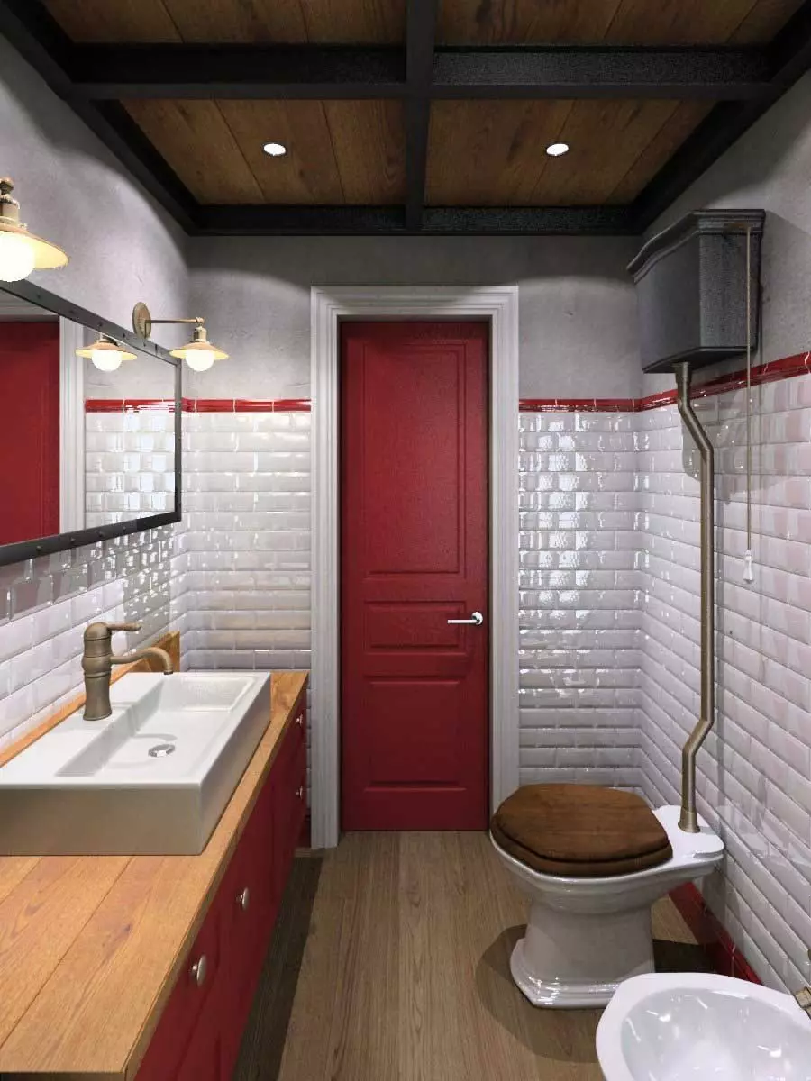 sanita Loft (40 fotos): Toilet interiores opções de design área muito pequena, a seleção Telefone 10498_15