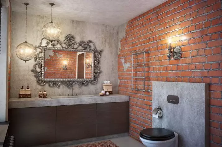 Мансарда тоалет (40 фотографии): Опции за внатрешен дизајн на тоалетот Многу мала област, избор на телефон 10498_31
