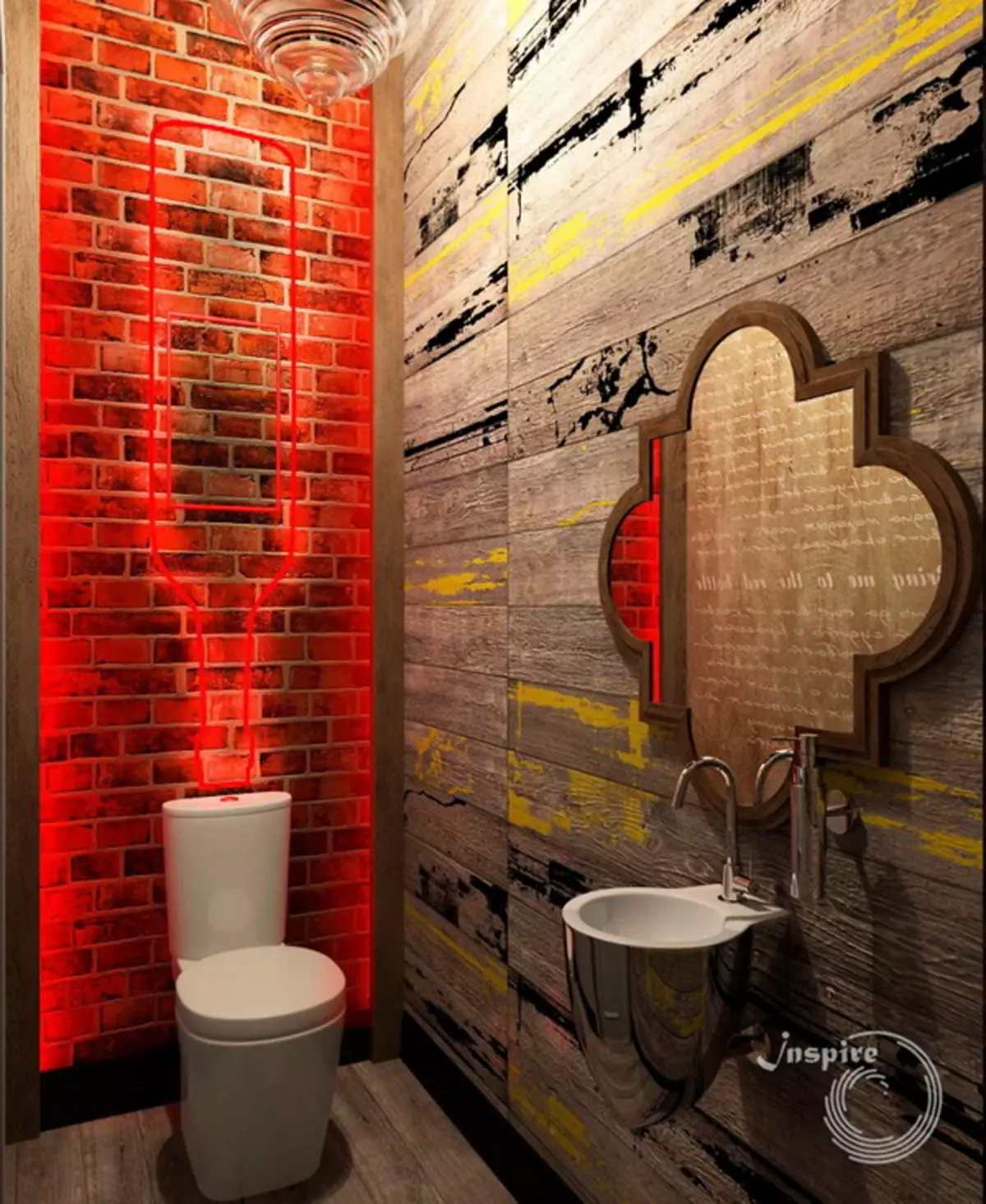 sanita Loft (40 fotos): Toilet interiores opções de design área muito pequena, a seleção Telefone 10498_9