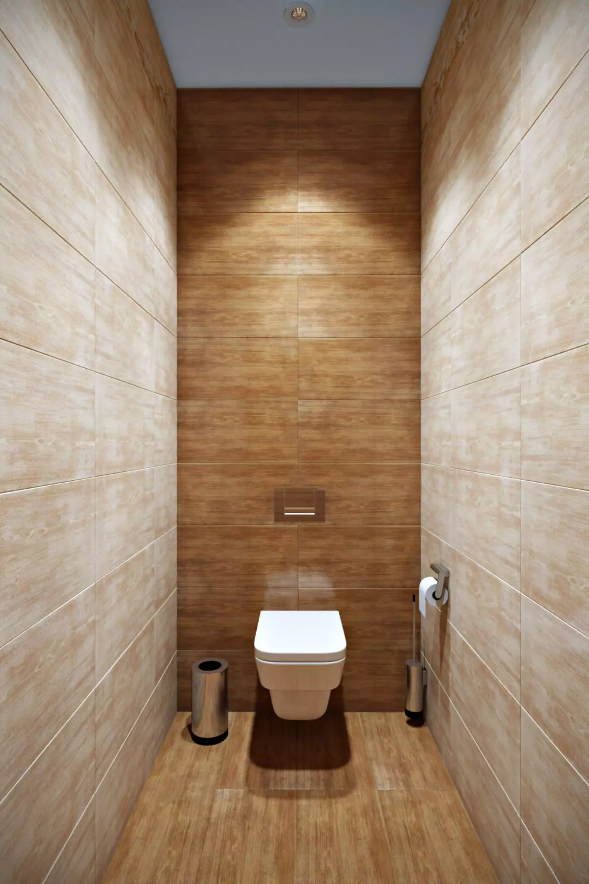 Toilettenfarben (76 Fotos): Verwendung von weißen und grauen, roten und grünen, blauen und gelben, hellen und beige Tönen im Design der Toilette 10500_18