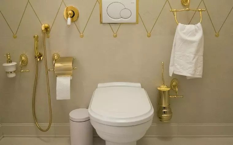 Ngjyrat e tualetit (76 foto): Përdorimi i të bardhë dhe gri, të kuq dhe të gjelbër, blu dhe të verdhë, të verdhë dhe ngjyrë bezhë në hartimin e tualetit 10500_39