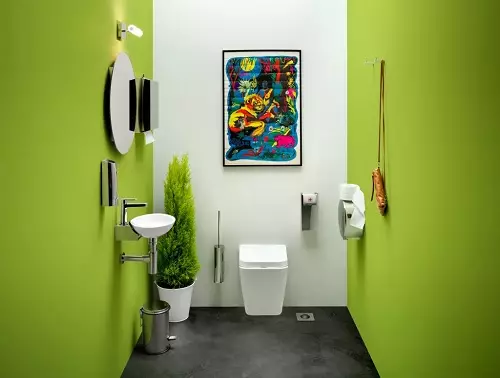 Design toaletu v Chrushchevce (58 fotografií): Dokončení malých toalet s dlažbou a jinými materiály. Možnosti interiéru WC 10503_18