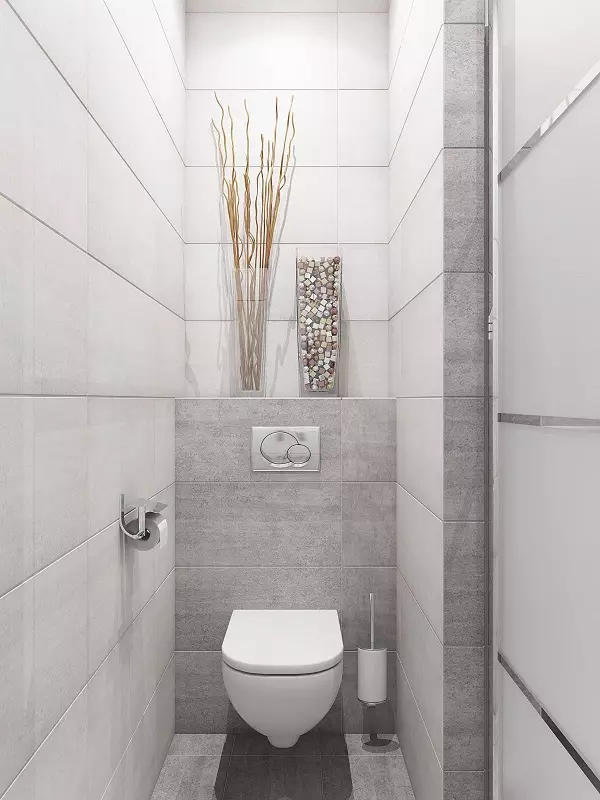 Тоалетски дизајн во Хрушчевка (58 фотографии): Завршување на мали солти со плочки и други материјали. Малку тоалетни опции за внатрешни работи 10503_38