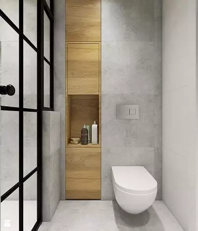 Design toaletu v Chrushchevce (58 fotografií): Dokončení malých toalet s dlažbou a jinými materiály. Možnosti interiéru WC 10503_40