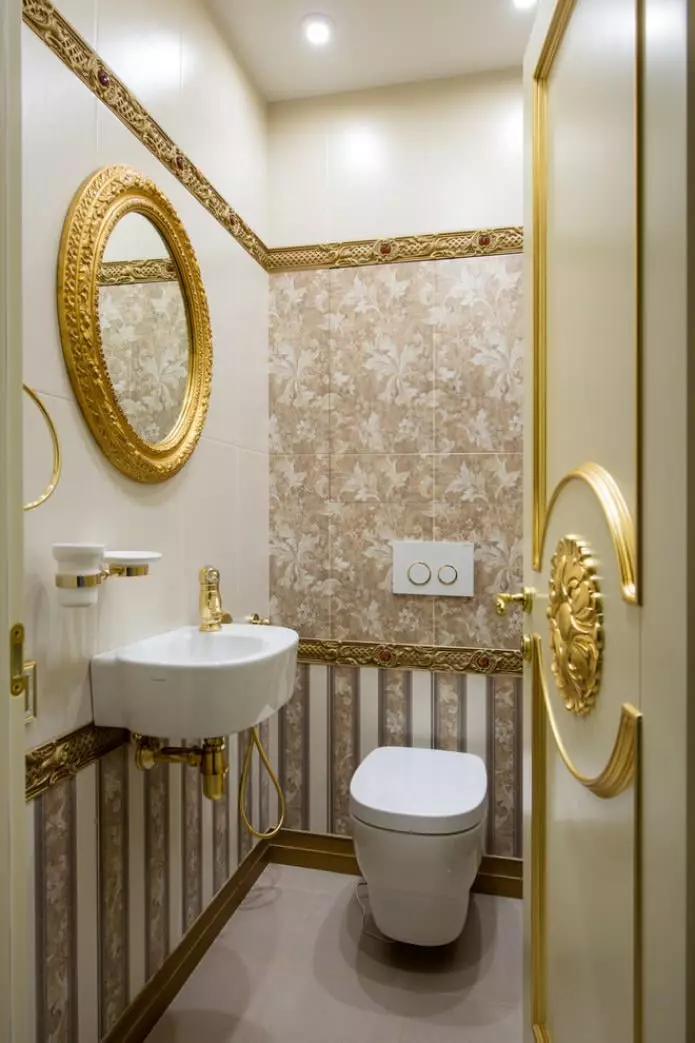 Toilet Styles (50 Mifananidzo): Zvimbudzi mu Scandinavia System uye Provence Symbol, High-Tech uye Ecosyl, mugungwa, mamwe magirazi 10507_11