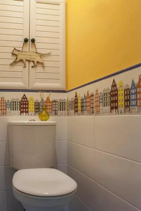 WC-stiilid (50 fotot): tualetid Skandinaavia stiilis ja Provencesi stiilis, kõrgtehnoloogilises ja ökosüülrühmas, merel, maalias ja muudes stiilides 10507_32