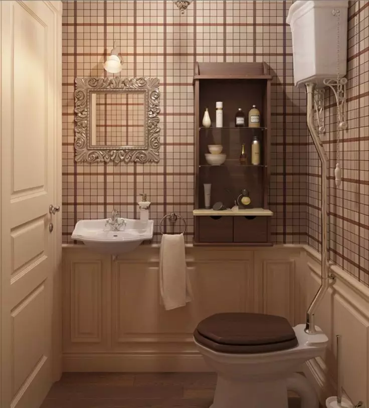 WC školjke (50 fotografija): toaleti u Scandinavskom stilu i Provence stilu, high-tech i ecosil, u moru, rustikalni i drugi stilovi 10507_41