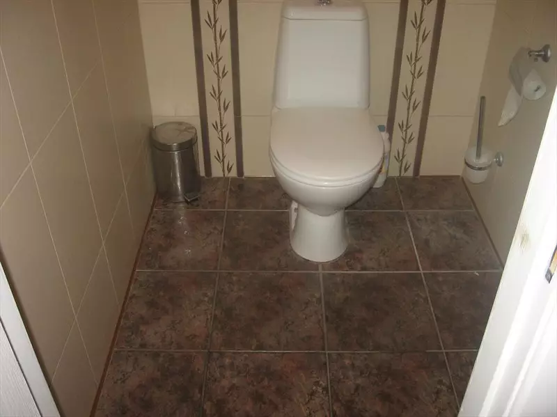 शौचालय (67 फोटो) मध्ये टाइल: शौचालयाच्या डिझाइनमध्ये टाइल, भिंतीच्या नमुना सह सिरेमिक आणि टाइल्ड समाप्त, एक भिंत मोझिक 10509_24