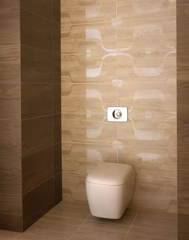 トイレのタイル（67枚の写真）：トイレのデザイン、壁の模様、壁のモザイクのセラミックとタイル張りの仕上げのタイル 10509_31