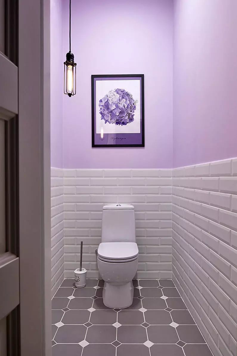शौचालय (67 फोटो) मध्ये टाइल: शौचालयाच्या डिझाइनमध्ये टाइल, भिंतीच्या नमुना सह सिरेमिक आणि टाइल्ड समाप्त, एक भिंत मोझिक 10509_40