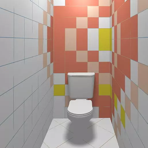 शौचालय (67 फोटो) मध्ये टाइल: शौचालयाच्या डिझाइनमध्ये टाइल, भिंतीच्या नमुना सह सिरेमिक आणि टाइल्ड समाप्त, एक भिंत मोझिक 10509_46