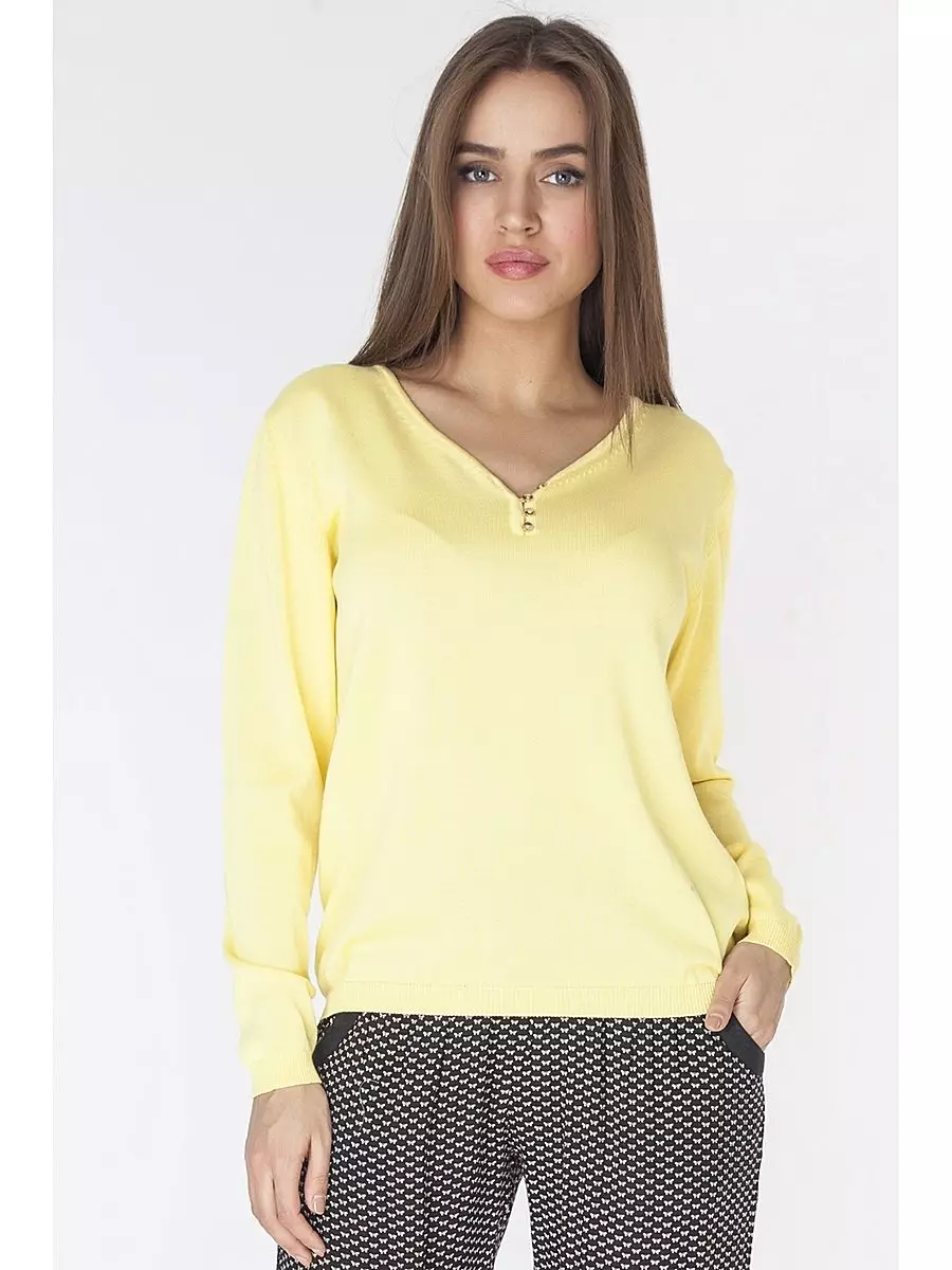 Co nosić żółty sweter (78 zdjęć) 1050_39