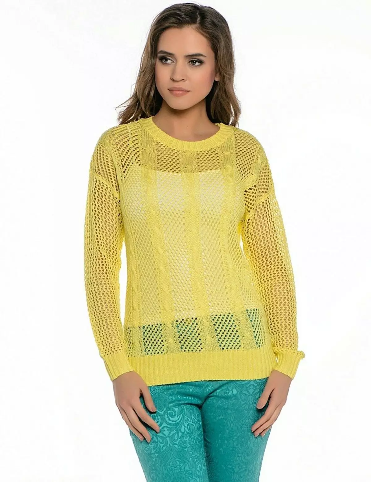 Co nosić żółty sweter (78 zdjęć) 1050_44