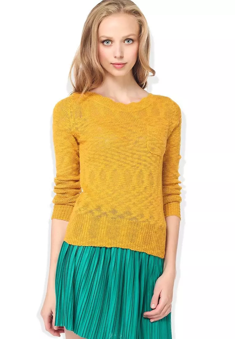 Co nosić żółty sweter (78 zdjęć) 1050_48