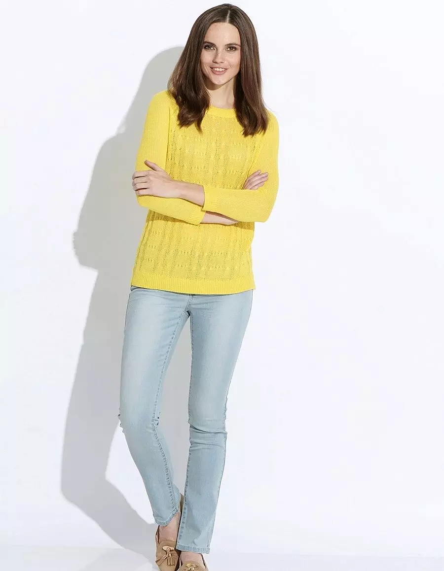 Apa yang perlu memakai sweater kuning (78 foto) 1050_51